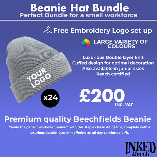 24 Beanie Hat Workwear Bundle